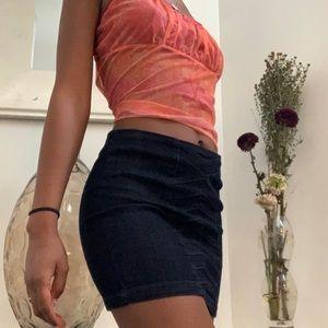 DKNY denim mini skirt